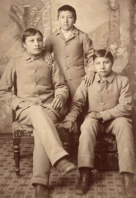 Wounded Yellow Robe, Timber Yellow Robe, and Henry Standing Bear, 6 months later