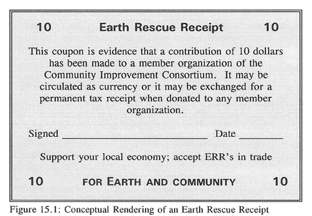 Fig 15.1: Conceptual Rendering of an Earth Rescue Receipt
