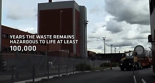 years waste remains hazardous to life: at least 100,000