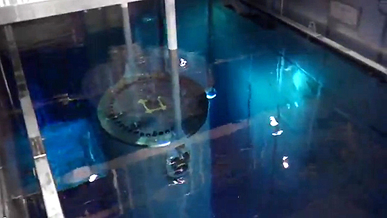 nuclear waste in interim storage water pool