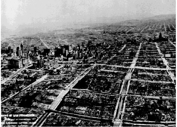 what San Francisco looked like in 1906 after the fires went out
