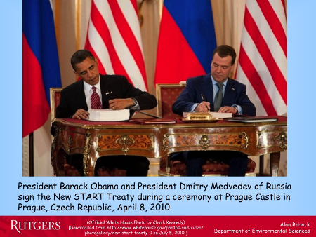 President Obama and President Medvedev signed new START Treaty in 2010