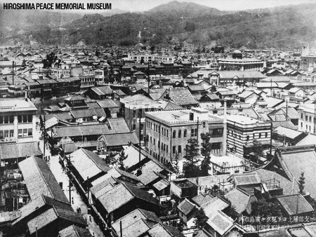 City of Hiroshima before the first atomic bomb was dropped on it on August 6, 1945