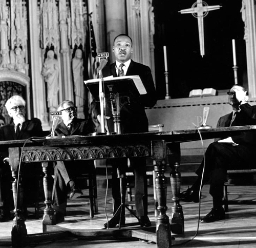 MLK speaking at Riverside Church, April 4, 1967