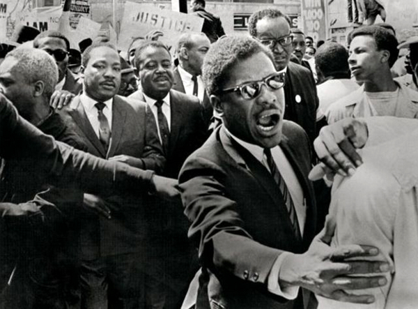 MLK and Rev Ralph Abernathy in Memphis, on March 28, 1968 supporting striking Sanitation Workers